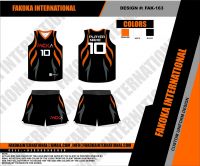 Black Orange Basketball Uniforms